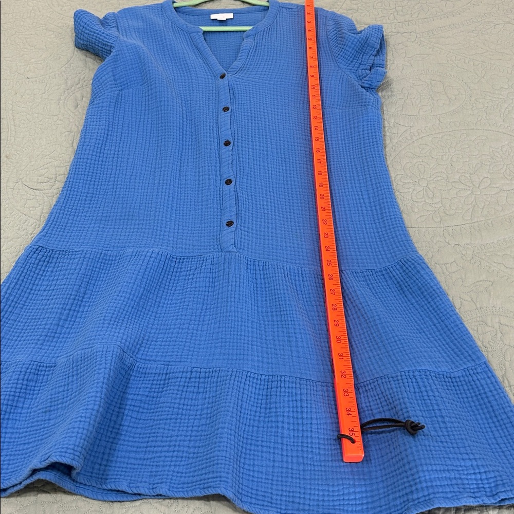 J Jill Cotton Gauze Drop Waist Dress - Picture 7 of 9